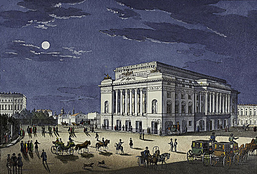 剧院,圣彼得堡,第一,一半,艺术家