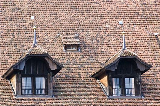 屋顶,市政厅,卢塞恩市,瑞士