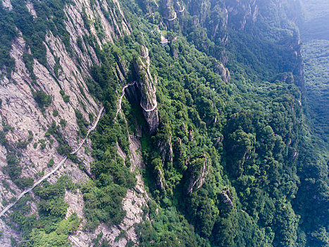 航拍河南洛阳栾川老君山