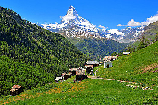 小村庄,马塔角,策马特峰,瓦莱,瑞士,欧洲