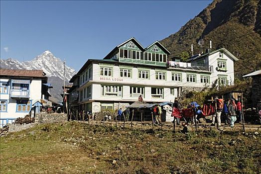 夏尔巴人,乡村,昆布,珠穆朗玛峰,区域,尼泊尔