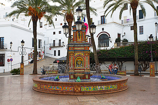 喷泉,西班牙广场,安达卢西亚,西班牙,欧洲
