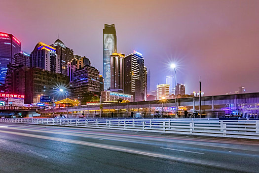 重庆市嘉陵江外滩高楼环境建筑