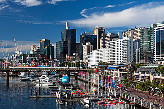 澳大利亚,悉尼,港口,俯视图