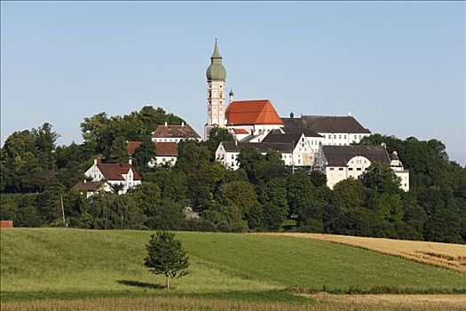 教堂,上巴伐利亚,德国,欧洲