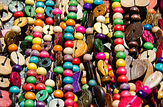 巴西,特色,木质,珠子,纪念品,项链