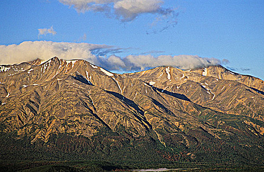 女人,山脉,克卢恩,海岸,山峦,育空地区,加拿大