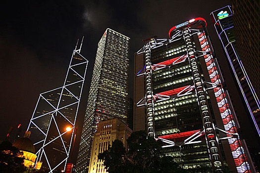 香港回归十周年图片展览－香港建筑夜景