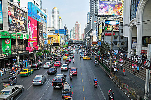 道路,曼谷,泰国,亚洲