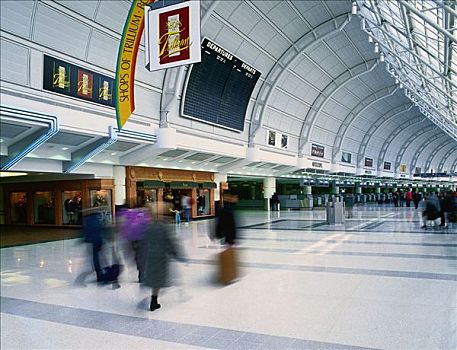 航站楼,水平,皮尔森国际机场,多伦多,安大略省,加拿大