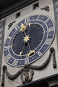 特写,钟表,伯恩,瑞士