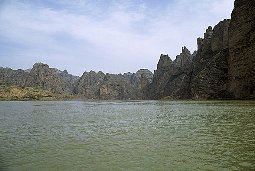 中国,甘肃,靠近,黄河,风景,佛教,洞穴