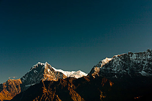 雪山,山脉,尼泊尔,亚洲