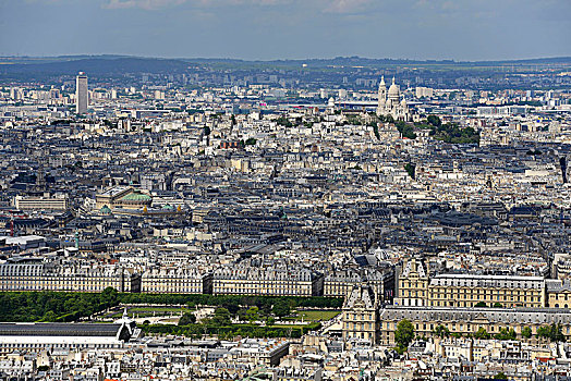 法国,巴黎,航拍,卢浮宫,杜乐丽花园,神圣,心形,背景,歌剧院