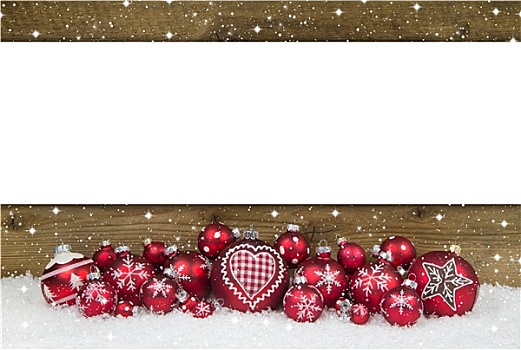 木质,圣诞节,背景,红色,球,贺卡
