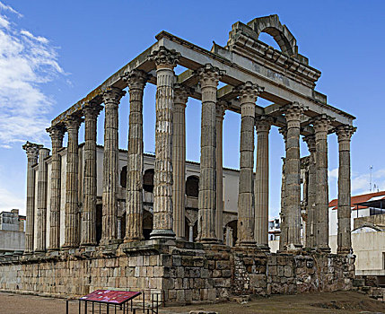 罗马,庙宇,梅里达,埃斯特雷马杜拉,西班牙,欧洲