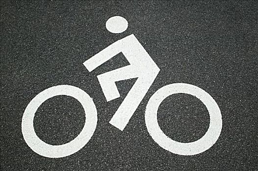 自行车道,路标