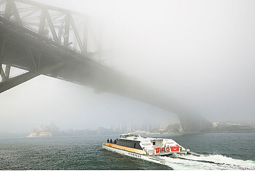 游船,悉尼海港大桥,悉尼,澳大利亚