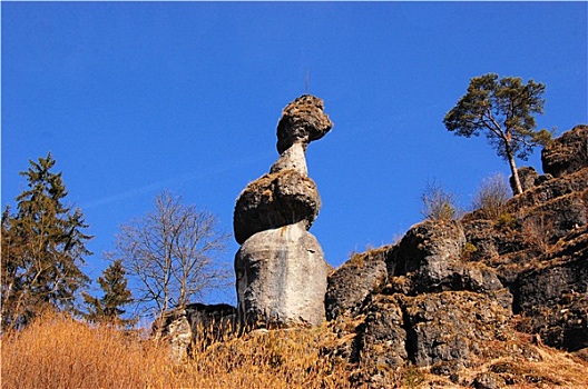 石头,塔,独块巨石,靠近,德国