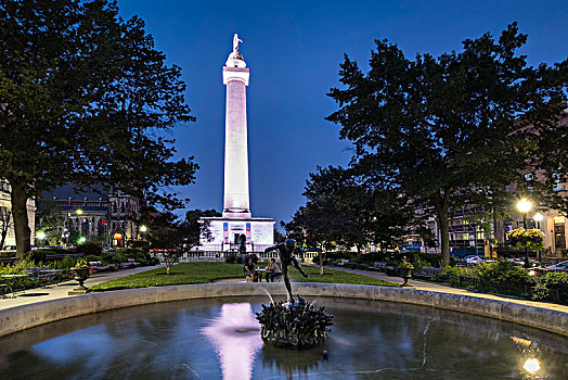 华盛顿纪念碑,光亮,夜晚,弗农山,地点
