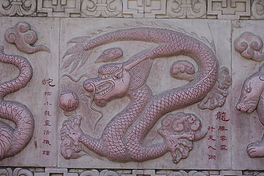 北京白云观内的十二生肖石刻