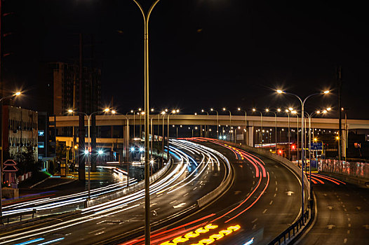 长春市台北大街高架桥夜景