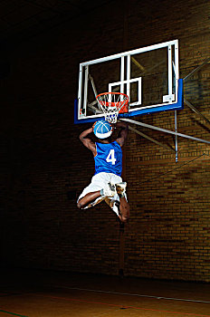 篮球手,跳跃,球