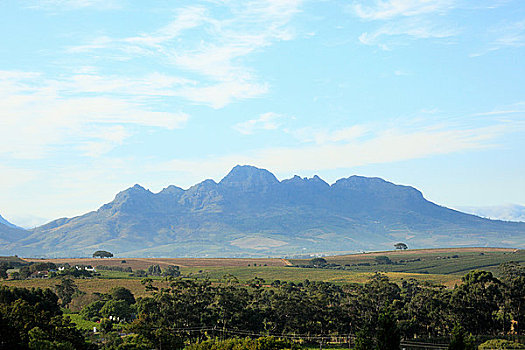 山峦,靠近,斯坦陵布什,南非