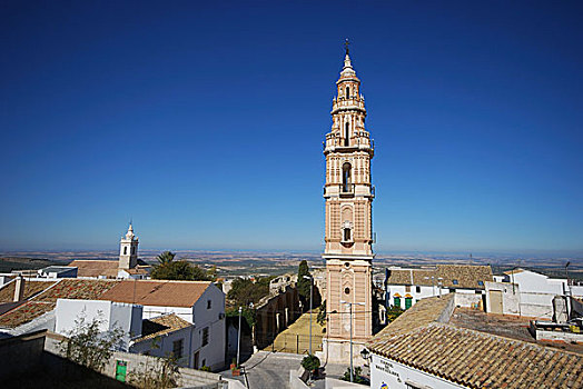 城镇,屋顶,维多利亚,塔,西班牙