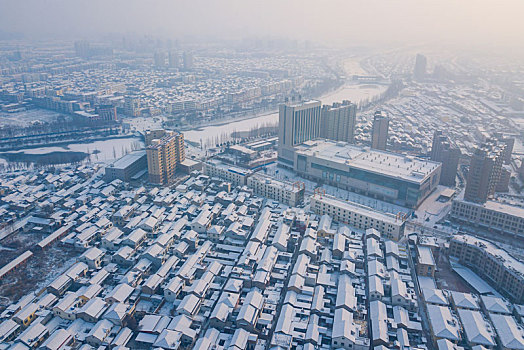江苏省连云港市赣榆区城区拍的雪景