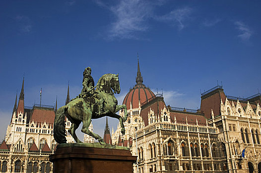 匈牙利,布达佩斯,国会大厦,雕塑