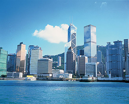 香港中环和维多利亚湾
