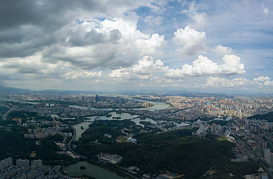 广东省惠州市惠城区城市航拍风光