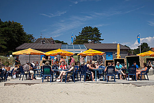 海滩咖啡馆,岛屿,北海,北方,石荷州,德国,欧洲