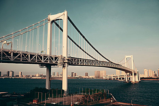 东京湾,彩虹桥,特写,日本