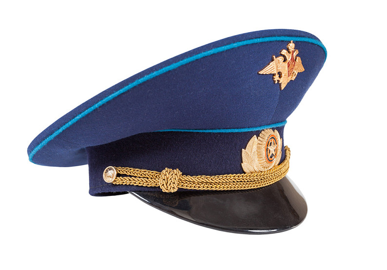 军事_军官_帽_俄罗斯人_空军_隔绝_白色背景_俄罗斯_六月_背景_高清