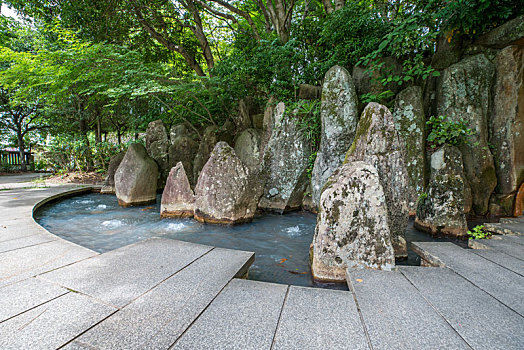 日本有马温泉炭酸泉源公园温泉泉水