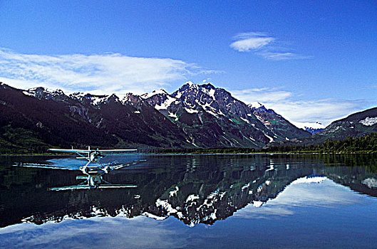 湖,小,漂浮,不列颠哥伦比亚省,加拿大