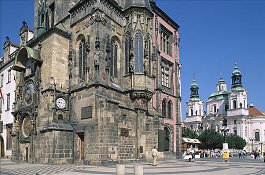 老城广场,旧城广场,老市政厅,布拉格,捷克共和国