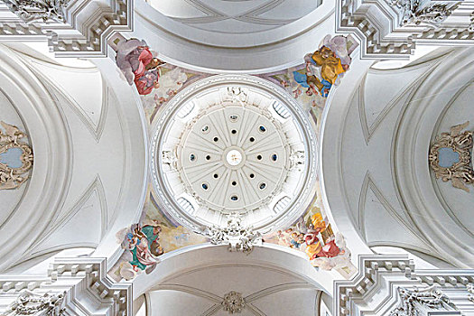 天花板,大教堂,黑森州,德国,欧洲