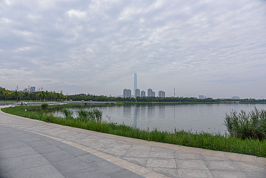 天津市西青区水西公园郊野风光