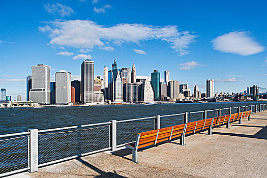水岸,曼哈顿,天际线,纽约,美国