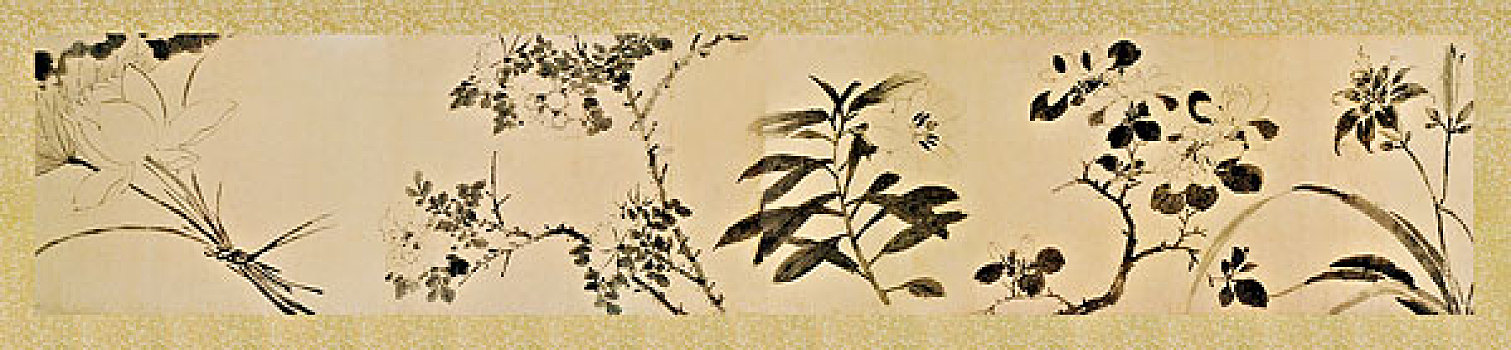 古画,花卉图,陈粲,明朝