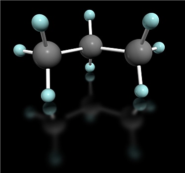 分子,模型,丙烷