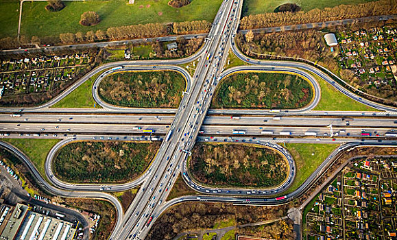 高速公路,连通,立交桥,树,杜伊斯堡,地区,北莱茵威斯特伐利亚,德国,欧洲