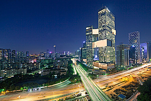 中国广东深圳南山科技园都市夜景