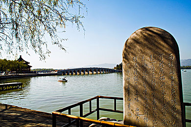 昆明湖石碑图片