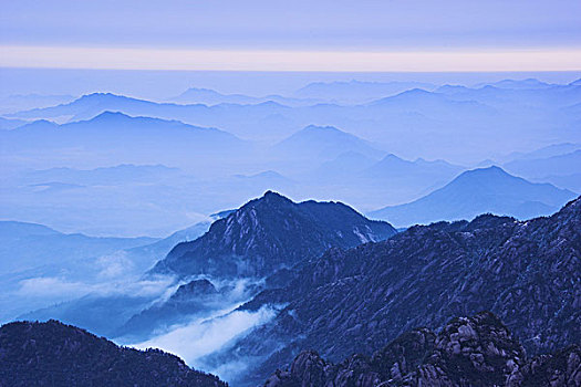 亚洲,中国,安徽,黄山,全景