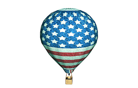 热气球,美国国旗