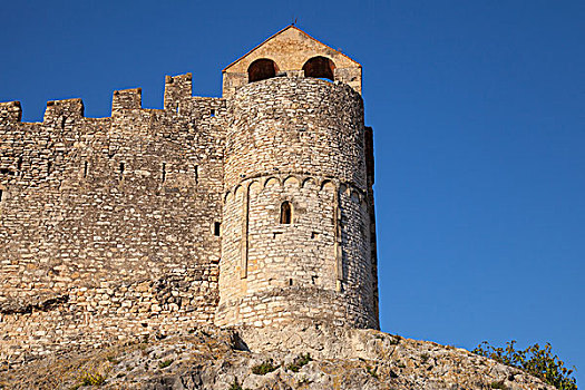 中世纪,石头,城堡,古老,城镇,西班牙